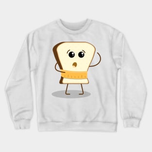 Funny piece of bread Crewneck Sweatshirt